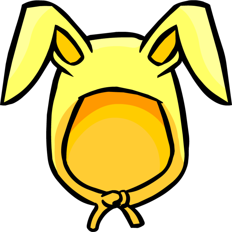 Yellow Cartoon Bunny Ears PNG Image