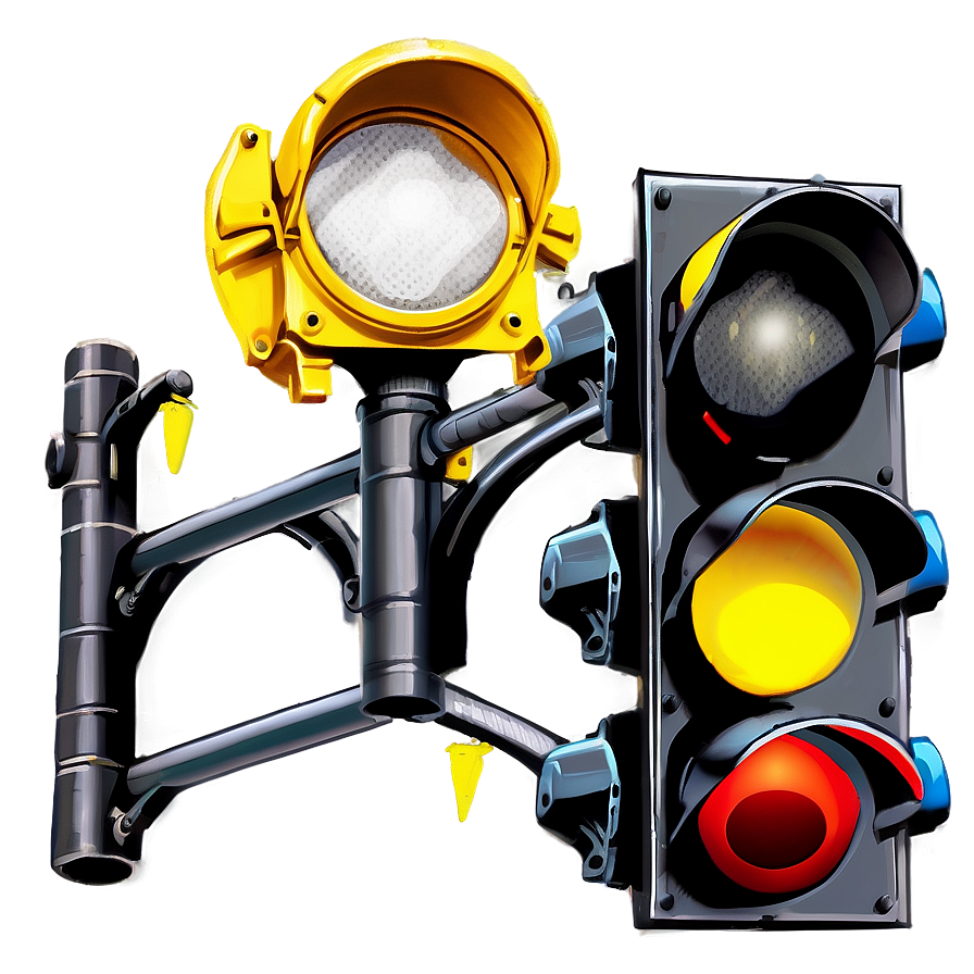 Yellow Caution Traffic Light Png 8 PNG Image