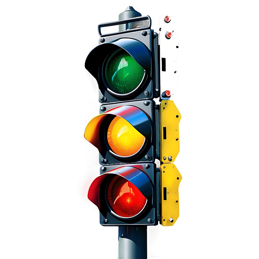 Yellow Caution Traffic Light Png Cma26 PNG Image