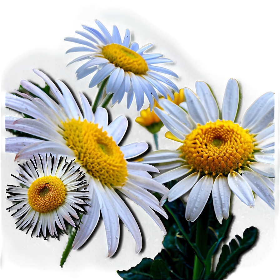 Yellow Center Daisies Png Bsd52 PNG Image