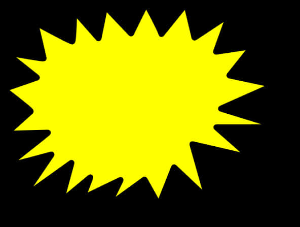 Yellow Comic Callout Starburst PNG Image