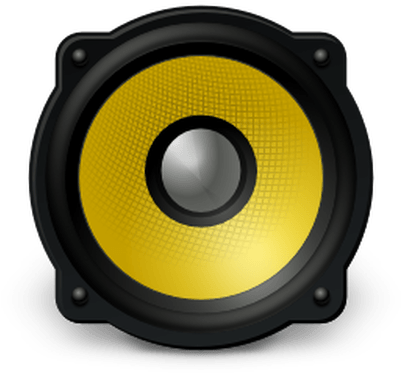 Yellow Cone Loudspeaker Icon PNG Image