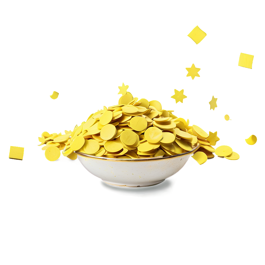 Yellow Confetti Png Sjd PNG Image