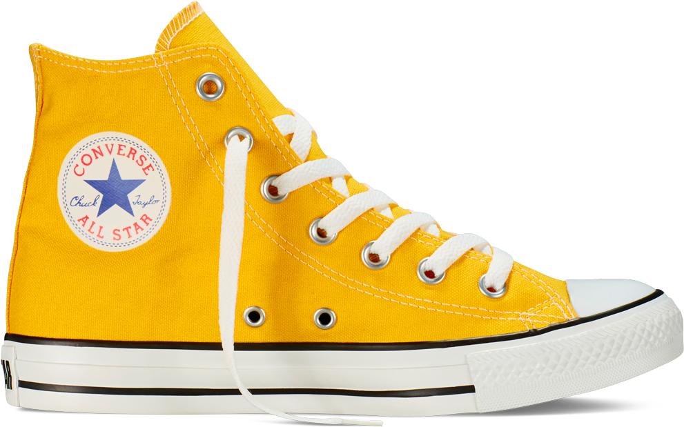 Yellow Converse High Top Sneaker PNG Image