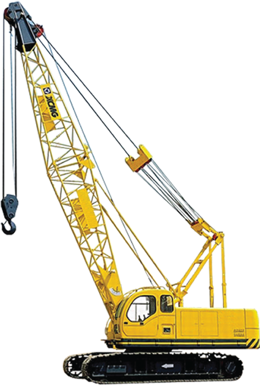 Yellow Crawler Crane PNG Image