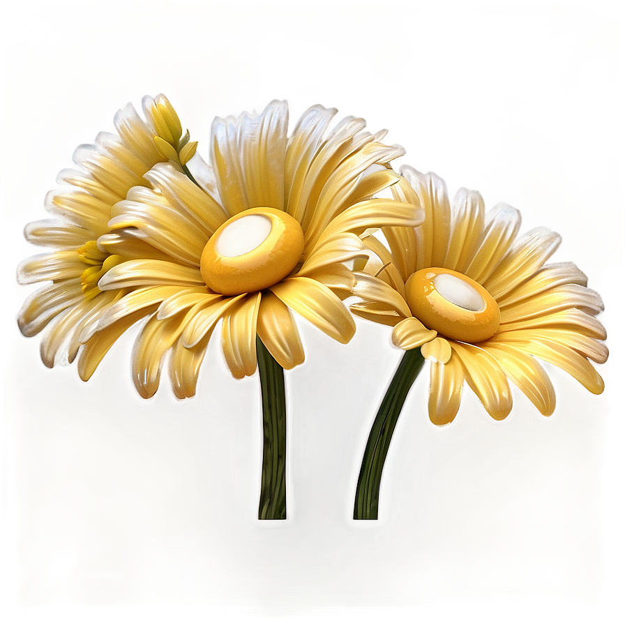 Yellow Daisy Glitter Effect Png 24 PNG Image