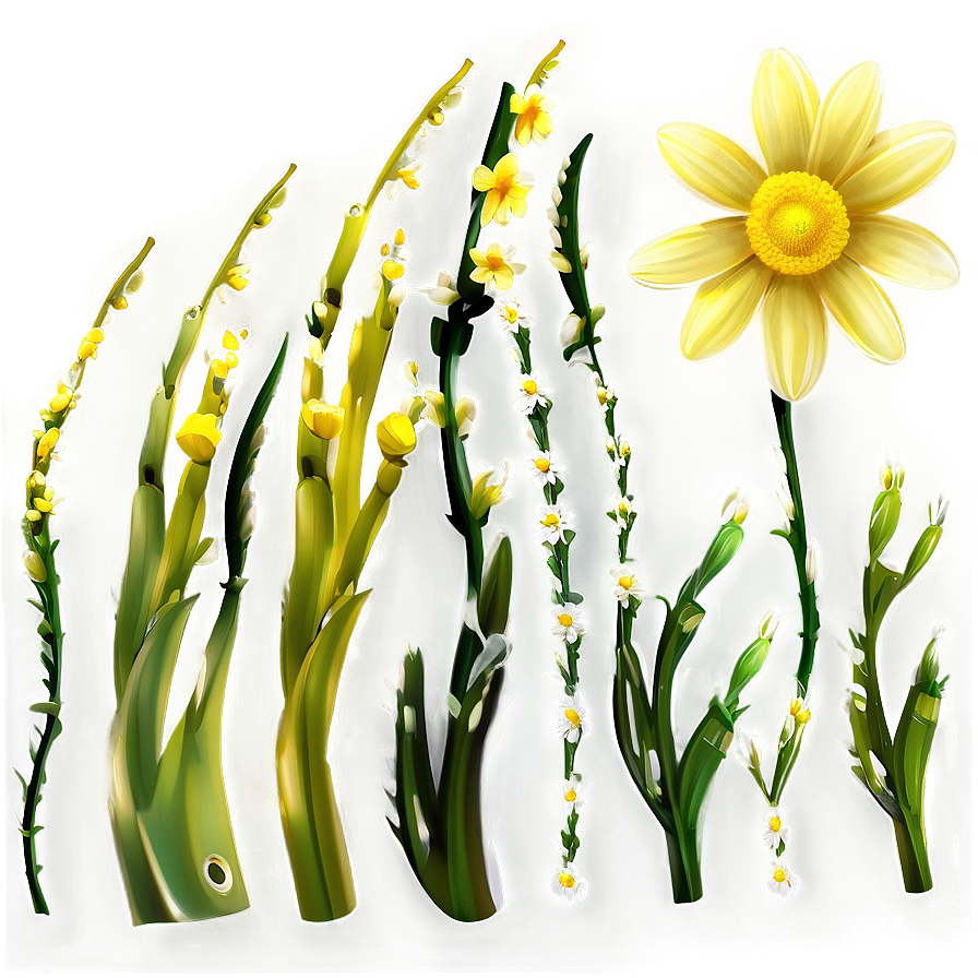 Yellow Daisy Night Scene Png 33 PNG Image