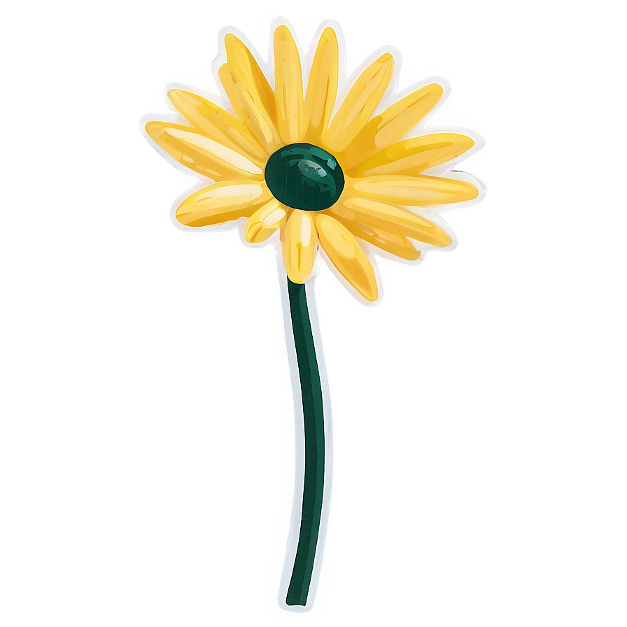 Yellow Daisy Retro Look Png 82 PNG Image