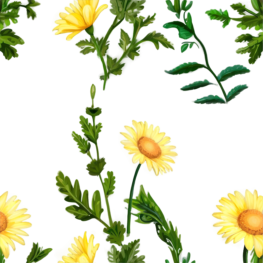 Yellow Daisy Seamless Pattern Png Hhj PNG Image