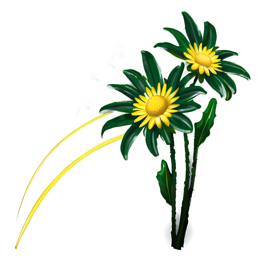 Yellow Daisy Silhouette Png Yir PNG Image