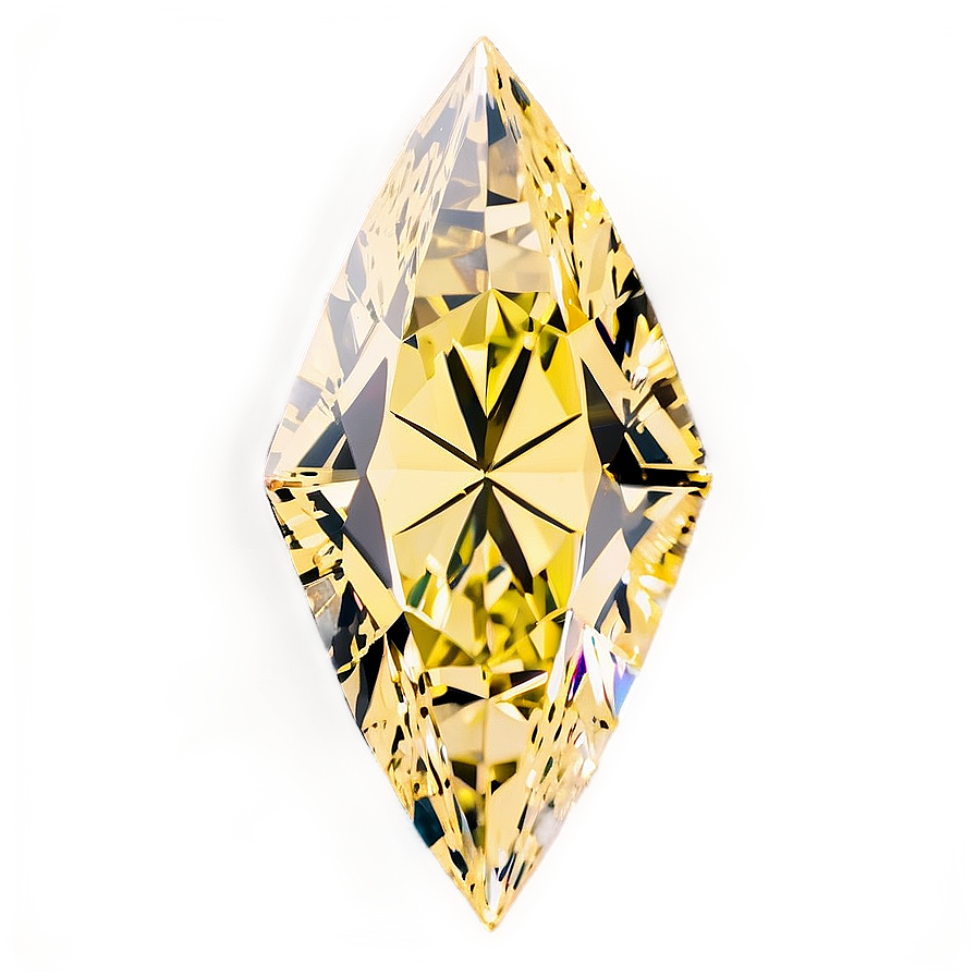 Yellow Diamond With Facets Png 72 PNG Image