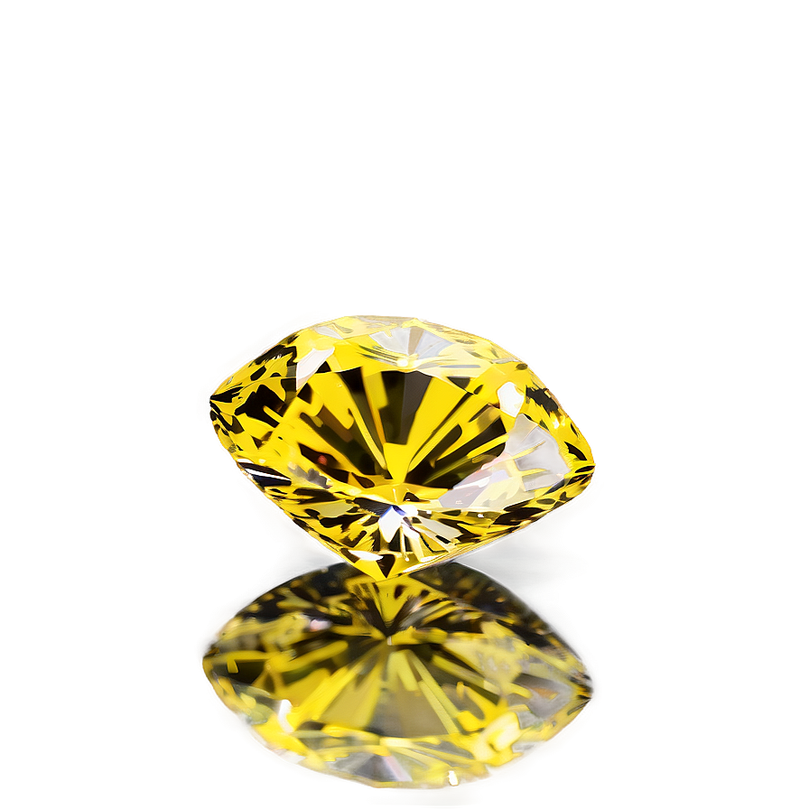 Yellow Diamond With Facets Png Tbq7 PNG Image