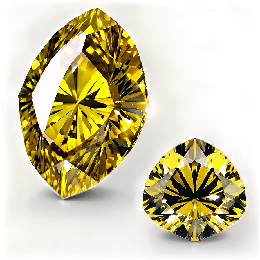 Yellow Diamond With Shadow Png Wvj PNG Image