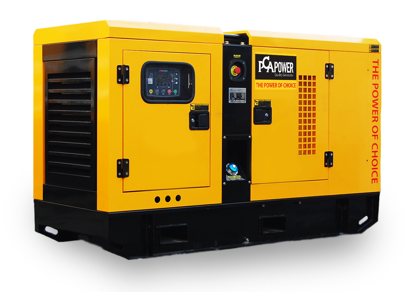 Yellow Diesel Generator Industrial Power PNG Image