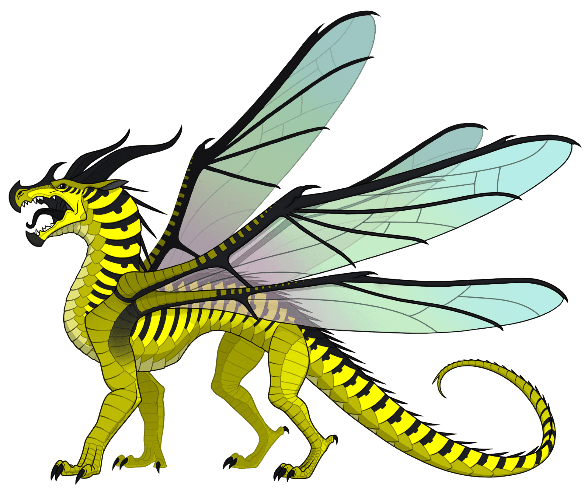 Yellow Dragon Illustration Wings Of Fire PNG Image