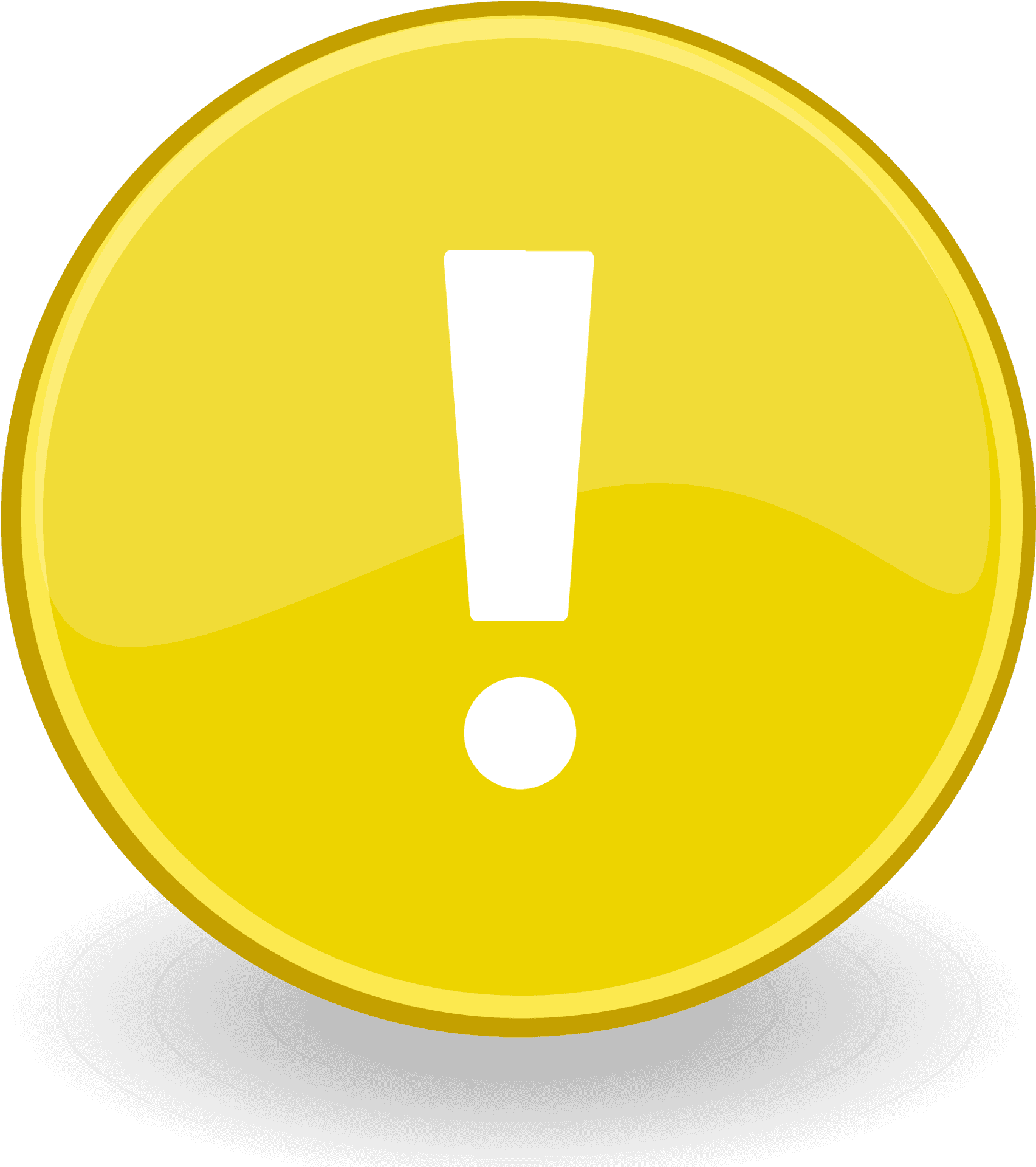 Yellow Exclamation Alert Icon PNG Image