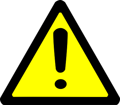 Yellow Exclamation Warning Sign PNG Image