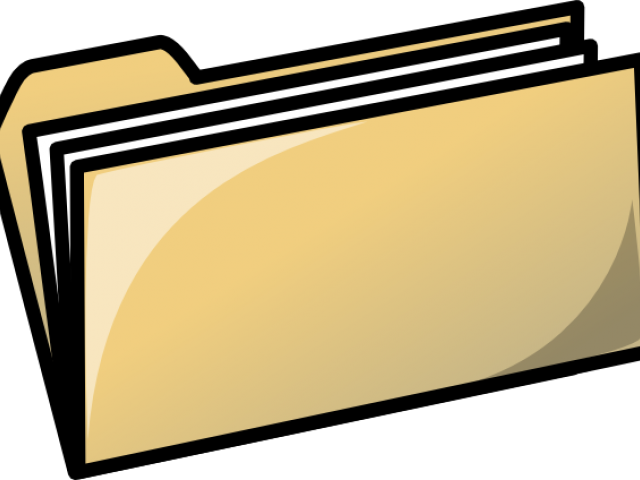 Yellow File Folder Cartoon PNG Image