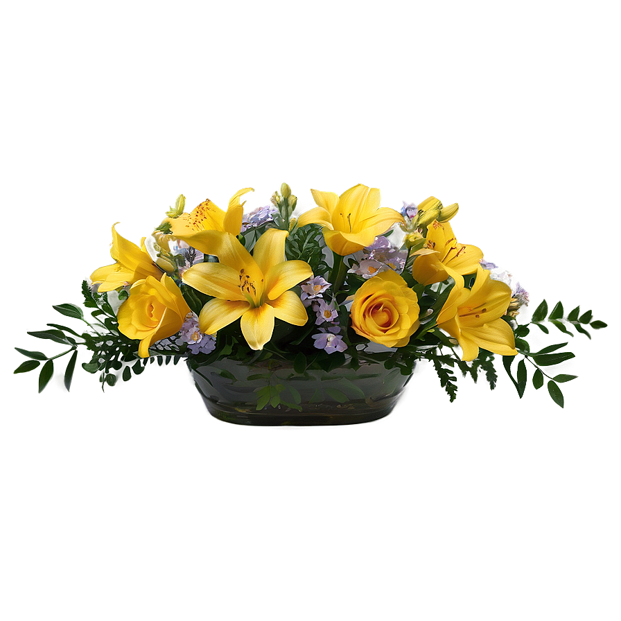 Yellow Floral Arrangement Png 06122024 PNG Image