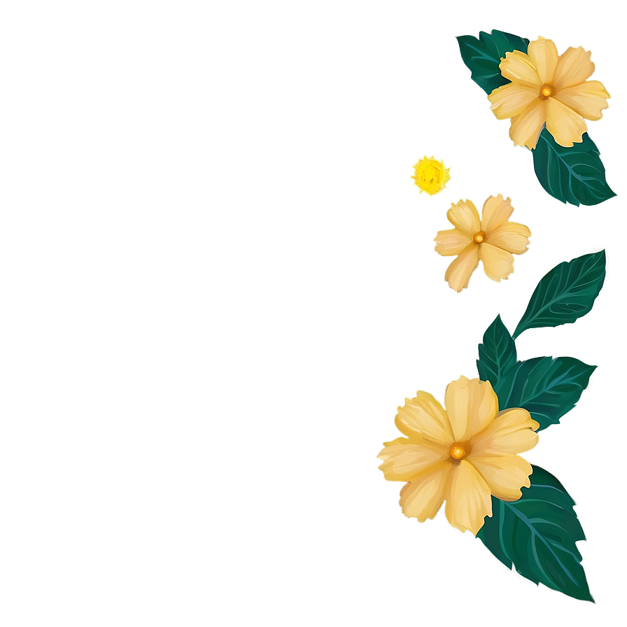 Yellow Flower Background Png Cxf PNG Image