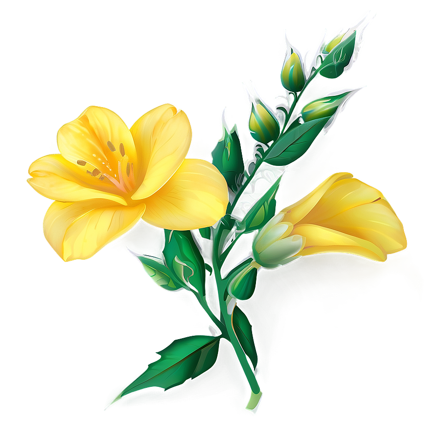 Yellow Flowers A PNG Image