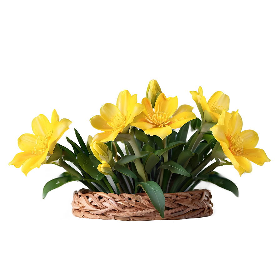 Yellow Flowers C PNG Image