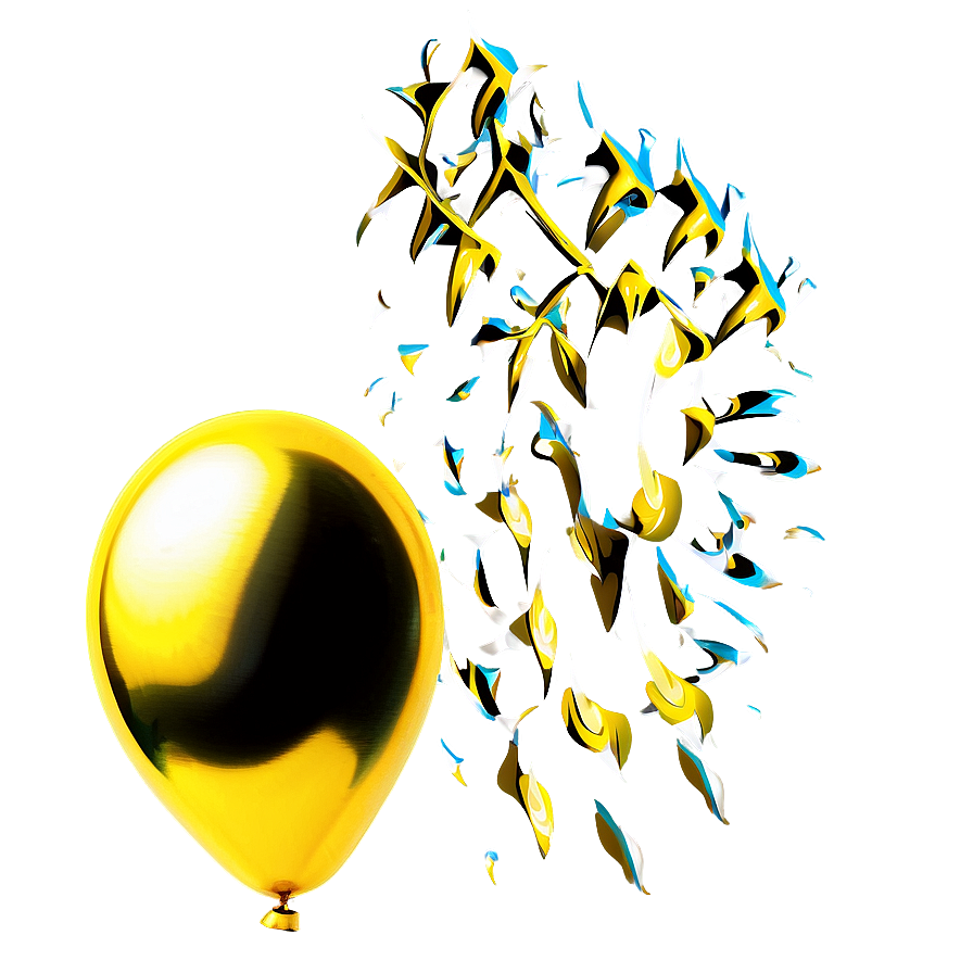 Yellow Foil Balloon Png 13 PNG Image