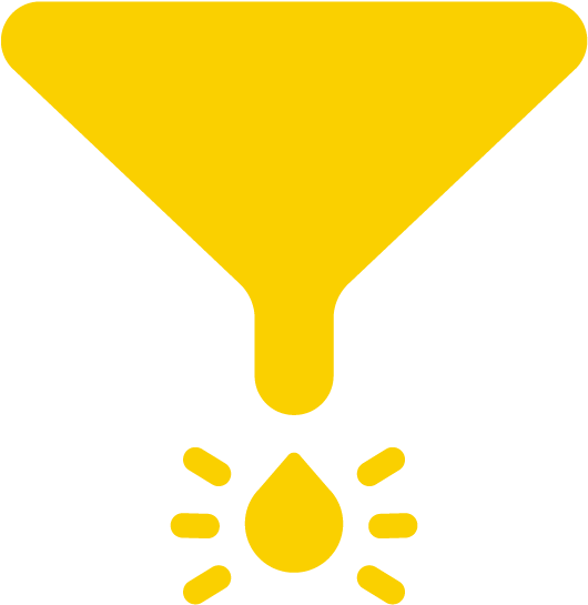 Yellow Funnel Icon PNG Image