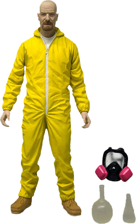 Yellow Hazmat Suit Figure PNG Image