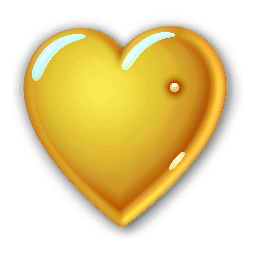 Yellow Heart Emoji Transparent Art Rcs16 PNG Image