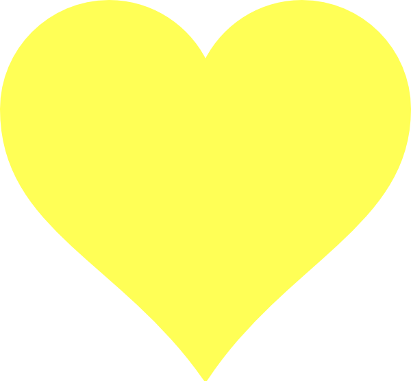 Yellow Heart Transparent Background PNG Image