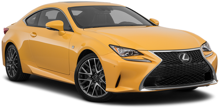 Yellow Lexus R C Coupe Side View PNG Image