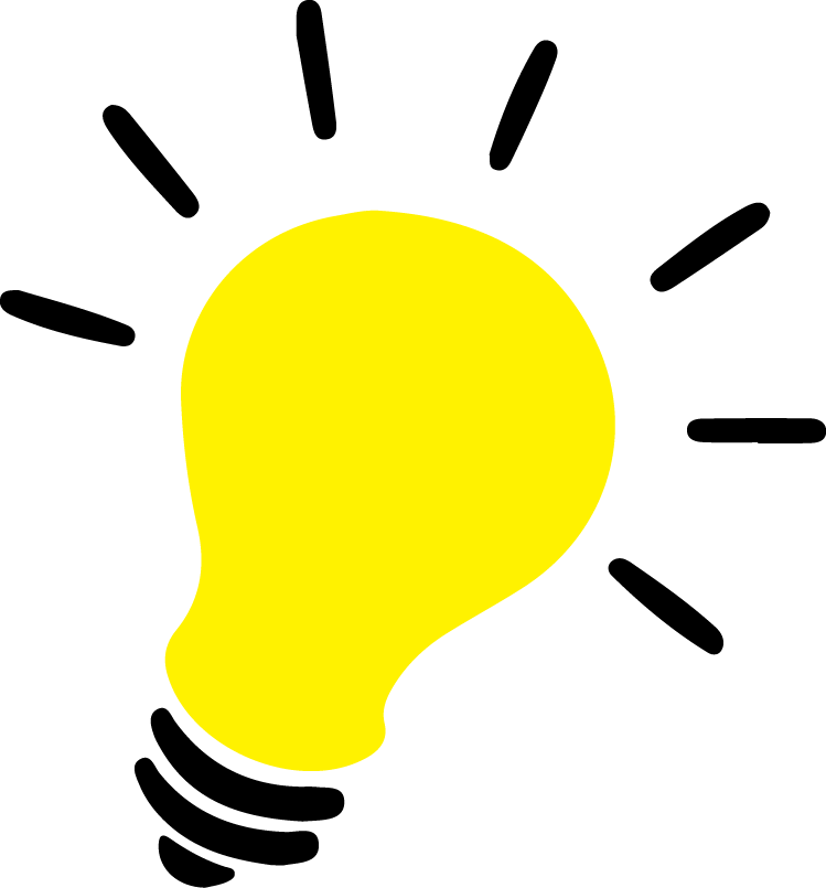 Yellow Lightbulb Graphicon Black Background PNG Image