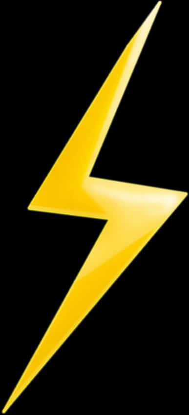 Yellow Lightning Bolt Graphic PNG Image