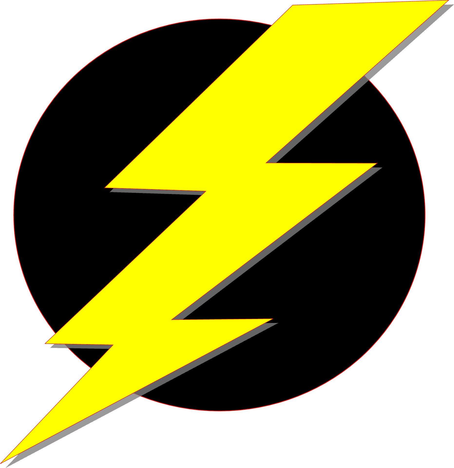 Yellow Lightning Bolt Graphic PNG Image