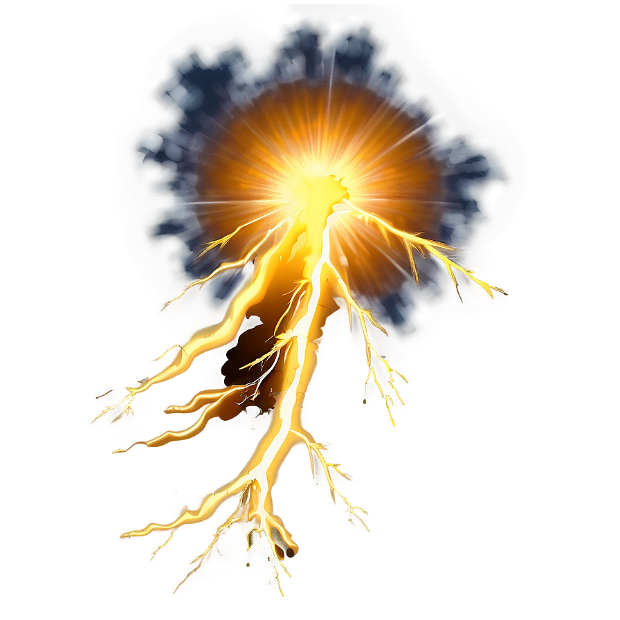 Yellow Lightning Explosion Png Hji PNG Image