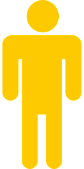 Yellow Man Icon Symbol PNG Image