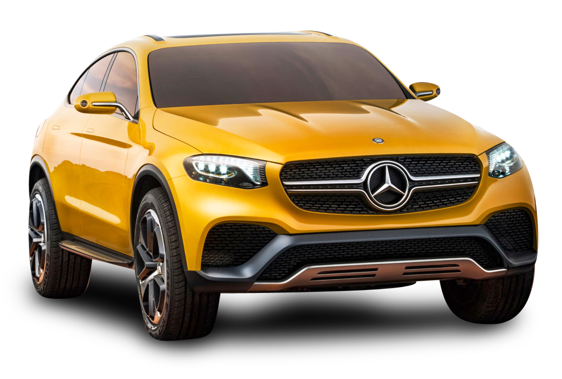 Yellow Mercedes S U V Isolated PNG Image