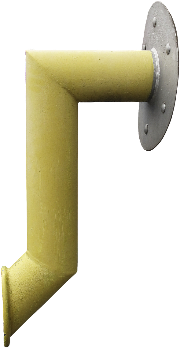 Yellow Metal Pipewith Flange PNG Image