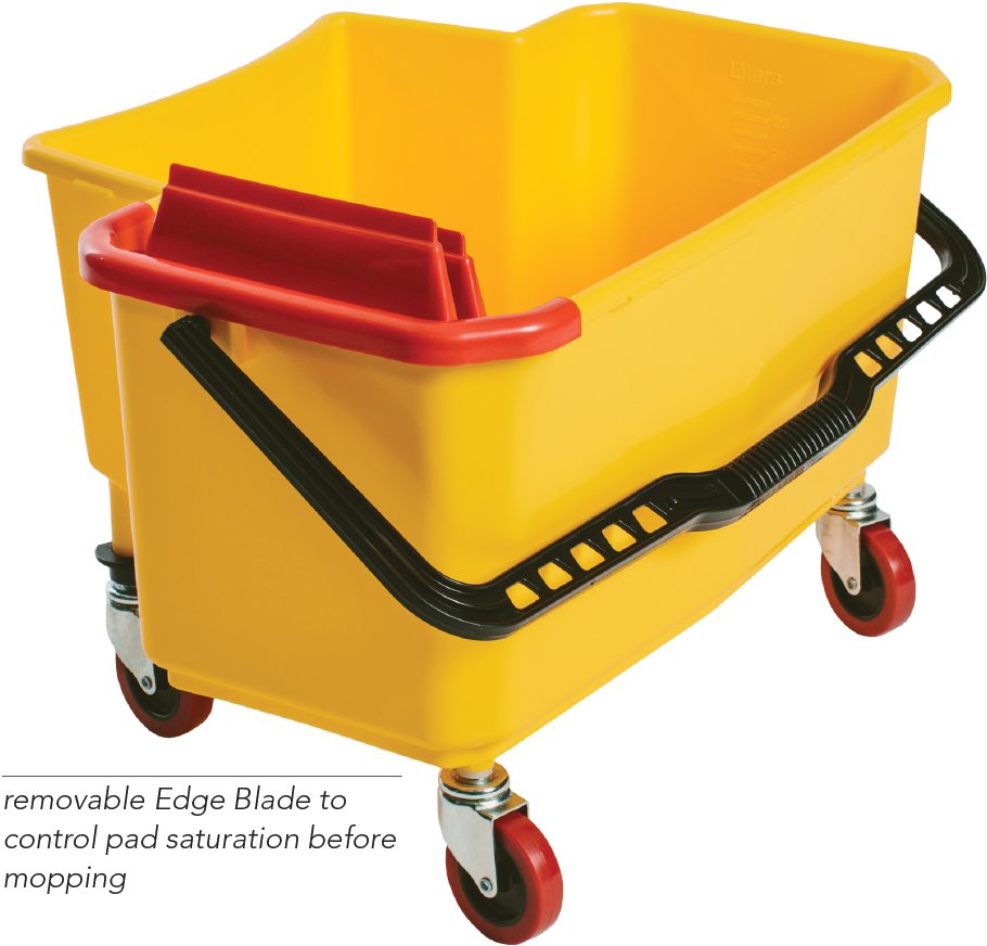 Yellow Mop Bucket With Wringer PNG Image