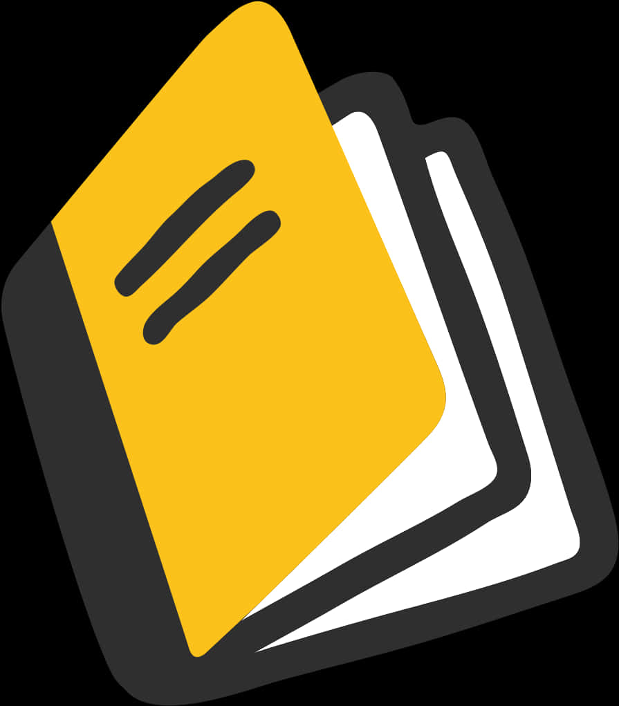 Yellow Notebook Icon PNG Image