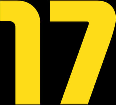 Yellow Number Seven Graphic PNG Image