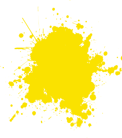 Yellow Paint Splatter Graphic PNG Image