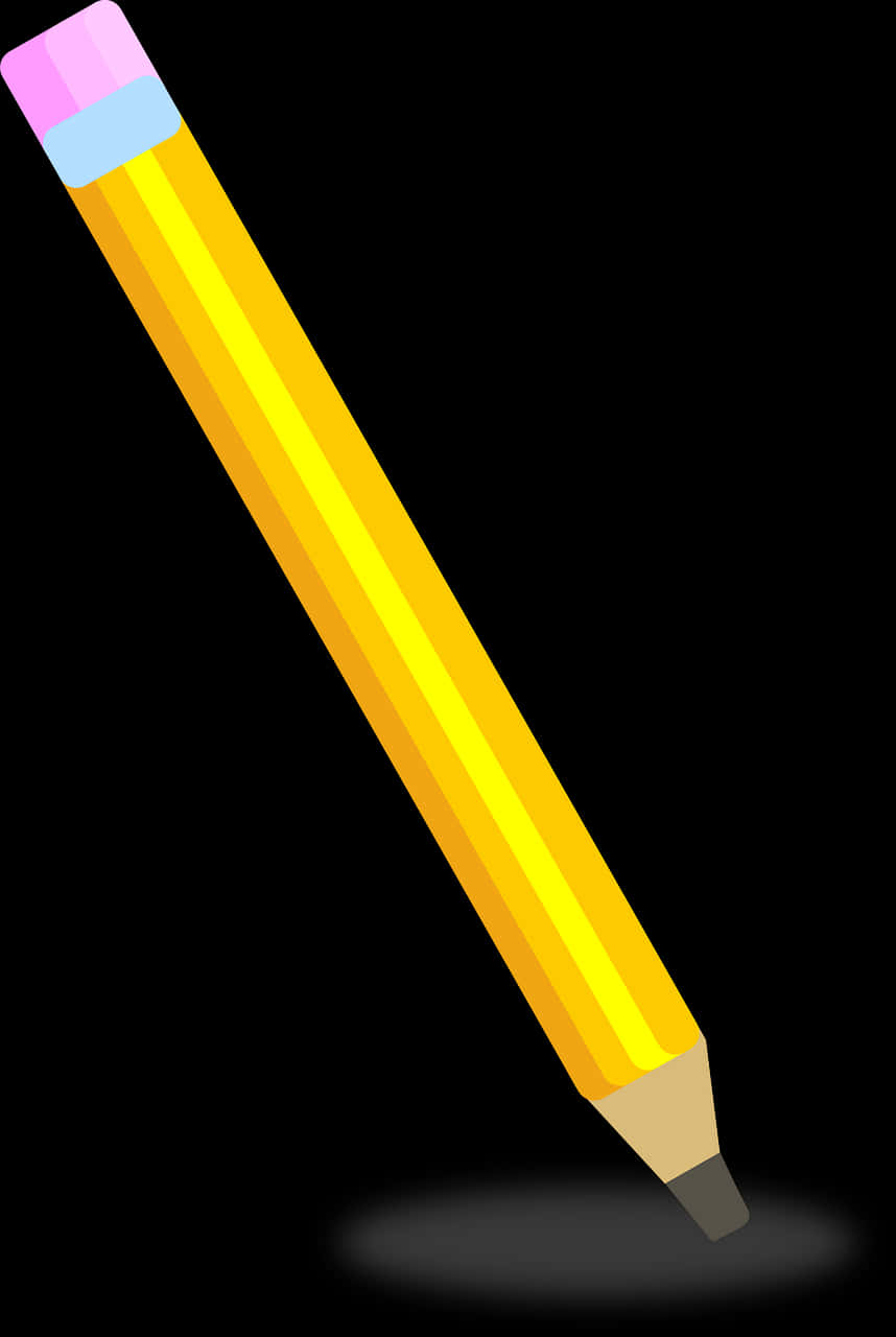 Yellow Pencil Vector Illustration PNG Image