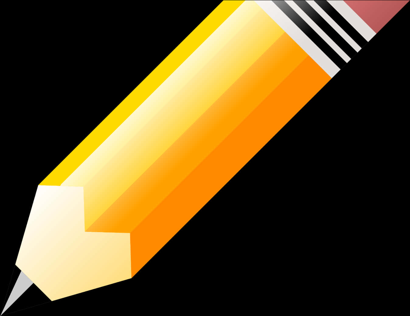 Yellow Pencil Vector Illustration PNG Image