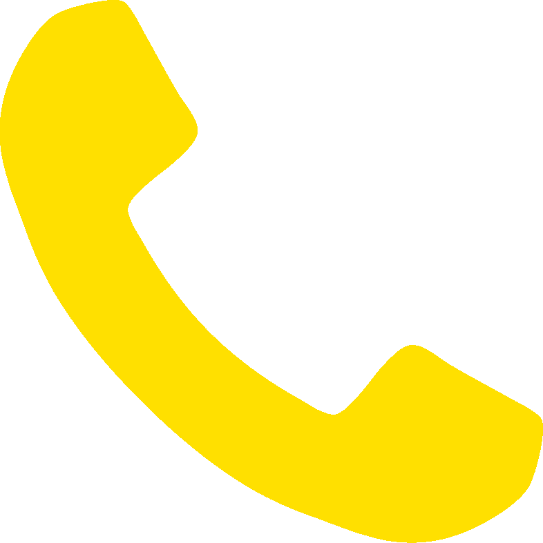 Yellow Phone Icon Contact PNG Image