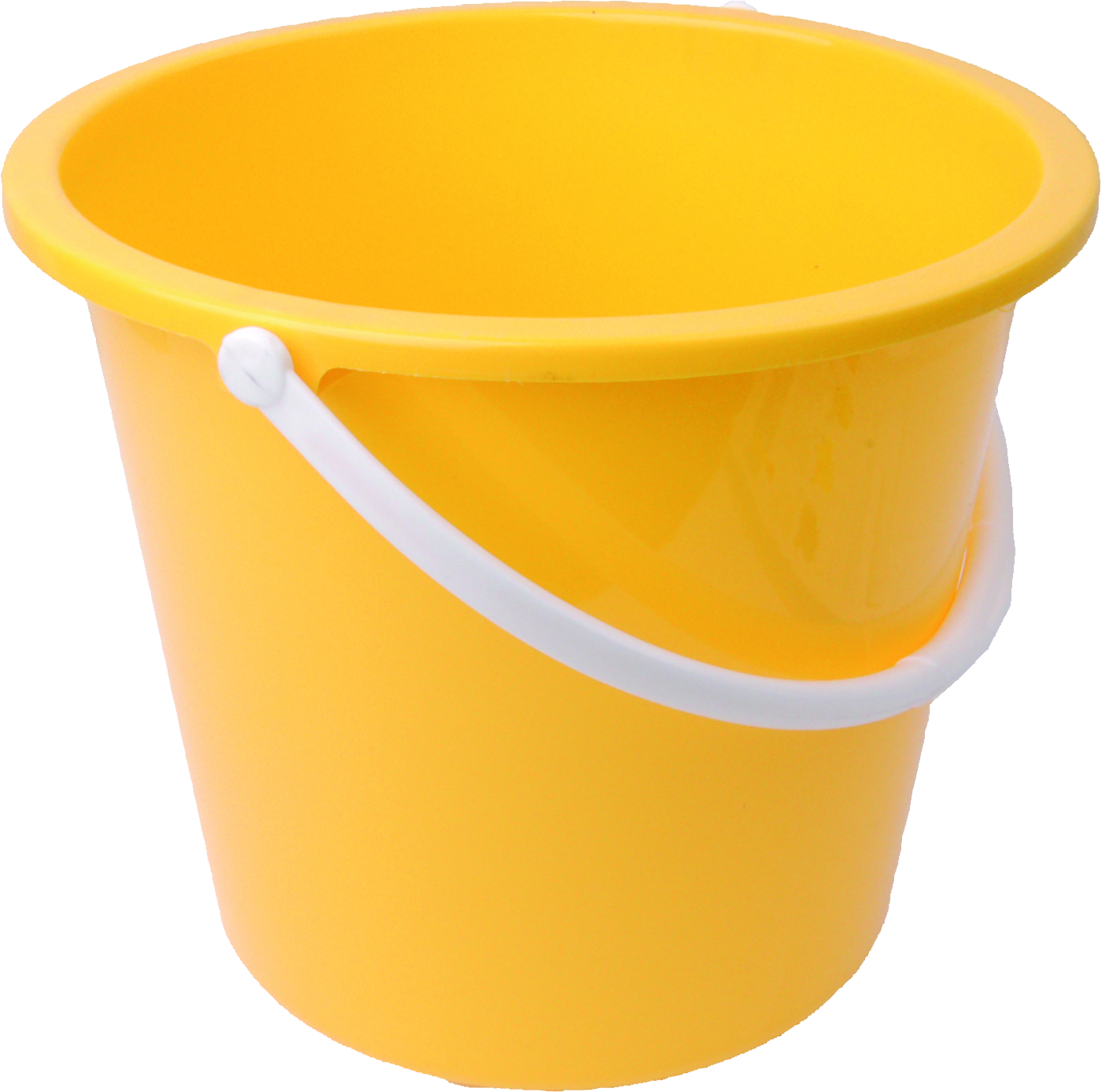 Yellow Plastic Bucketwith Handle PNG Image