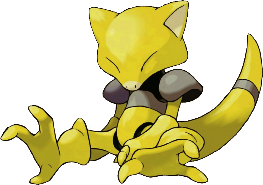 Yellow Psychic Pokemon Sleeping PNG Image