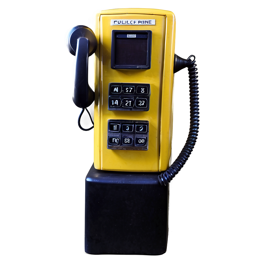 Yellow Public Phone Png Lro PNG Image