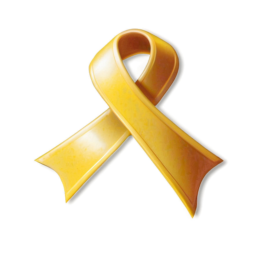 Yellow Ribbon D PNG Image